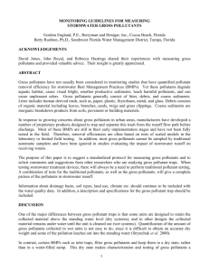 monitoring techniques for stormwater gross pollutants