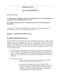 Sewer Extension Plan Sample Bylaw