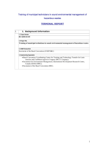 Terminal Report - Basel Convention