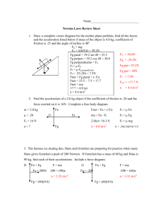 Newton Laws Review Sheet
