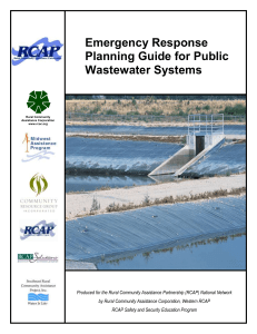 Emergency Response Planning Guide for Public Wastewater Systems