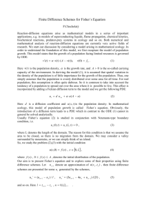 Finite Difference Schemes for Fisher´s Equation