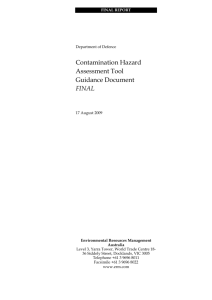 Contamination Hazard Assessment Tool Pilot Trial Report