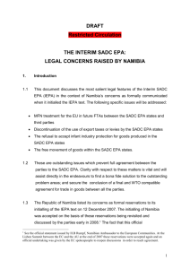 THE INTERIM SADC EPA: