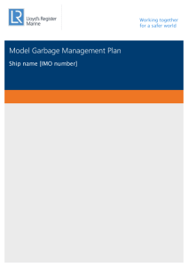 Model Garbage Management Plan