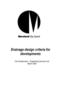 Drainage design criteria for developments