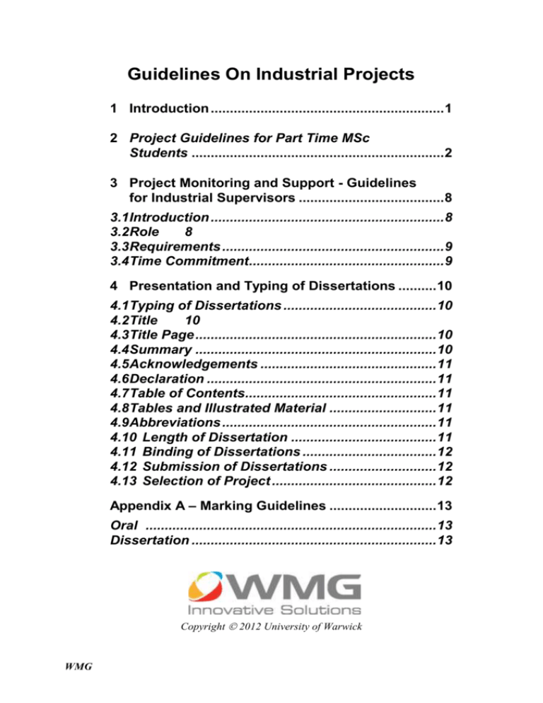 Msc Thesis Project Guide 