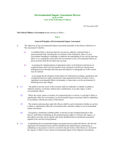 Environmental Impact Assessment Decree