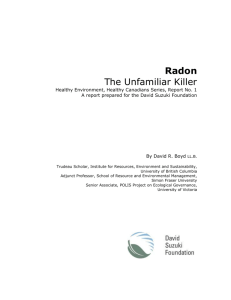 Radon Guidelines - POLIS Project on Ecological Governance