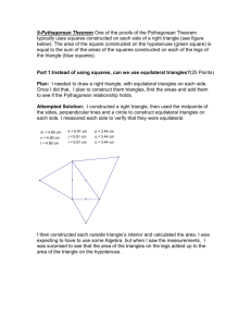 Geometer`s Sketch Pad: Pythagorean Theorem