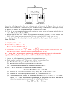 Answers to Electrochem AP Questions