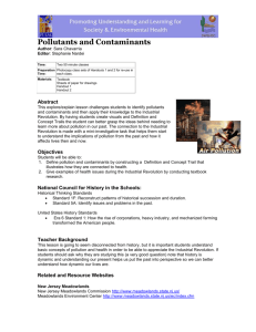 Pollutants and Contaminants