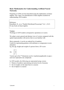 Basic Maths for ANNs