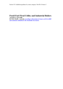 Fossil fuel-fired utility and industrial boilers