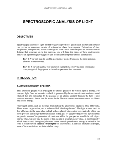 SPECTROSCOPIC ANALYSIS OF LIGHT
