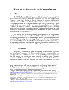 Airborne Mercury Contamination and the Neversink Reservoir