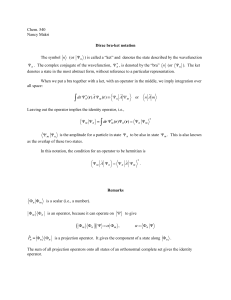 Dirac bra-ket notation