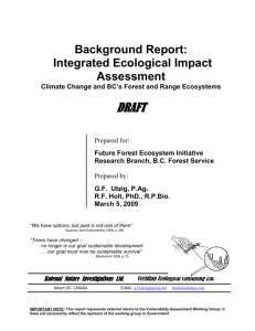 Background Report: Integrated Ecological Impact Assessment