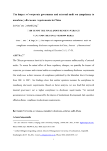 Corporate governance mechanism and corporate transparency