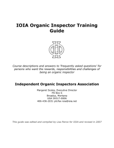 frequently asked questions - Independent Organic Inspectors