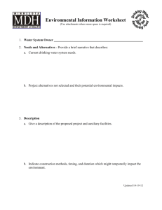 Environmental Information Worksheet