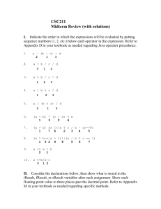 Midterm Review (with solutions)