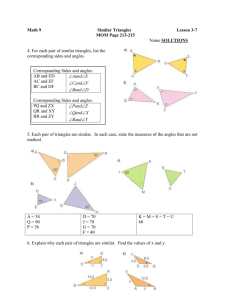 3-7 Similar Triangles - MOM 213-215