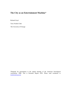 The City as an Entertainment Machine