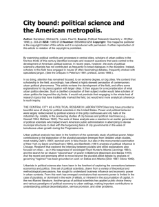 City bound: political science and the American metropolis