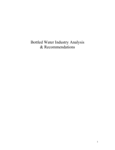 Bottled Water Industry Brief Analysis - Cal State LA