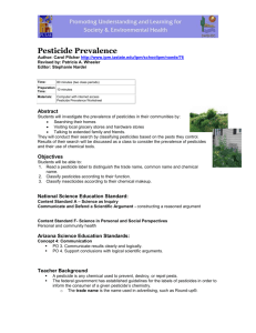 Pesticide Prevalence