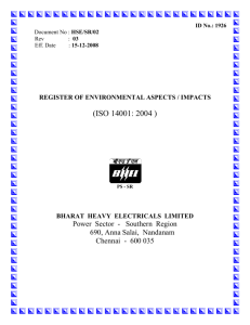 Register of Aspects Impacts Rev 03