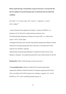 “Effect of ph and sugar concentration in the microbiology stability of