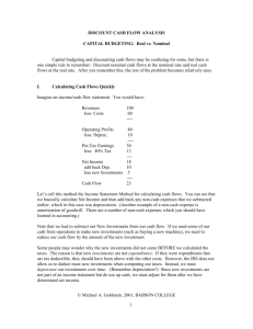 DISCOUNT CASH FLOW ANALYSIS - the Babson College Faculty