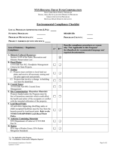 Environmental Compliance Checklist