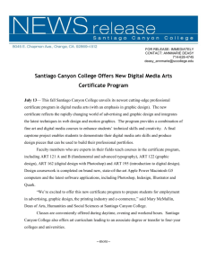 Santiago Canyon College Offers New Digital Media Arts Certificate