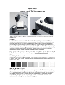 Assignment 1 Geometric painting with Value and Hard Edge