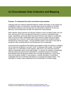 4.2 Groundwater Data Collection and Mapping