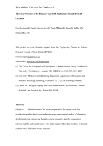 In Vivo Measurement of the Elastic Properties of the Human Vocal Fold