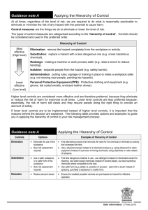 Chemical Hazards Guidance Notes