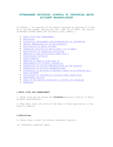 (control of industrial major accident hazards)rules,1996
