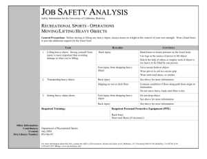 JOB SAFETY ANALYSIS - Environment, Health & Safety