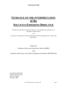 Guidance on the interpretation of the Solvents Emissions Directive