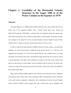 Variability of the horizontal velocity structure in the upper 1600 m of