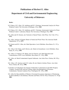 Publications: - Civil and Environmental Engineering