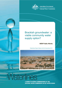 Brackish groundwater: a viable community water supply option?