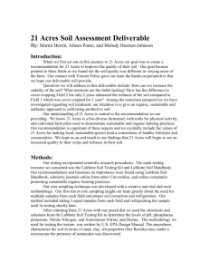 Soil Assessment Deliverable