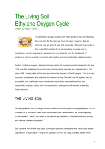 The Living Soil – Ethylene Oxygen Cycle