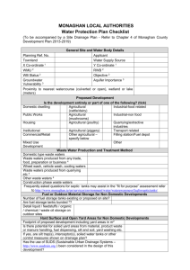 Water Protection Plan Checklist