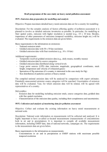 Draft programme of the case study on heavy metal pollution